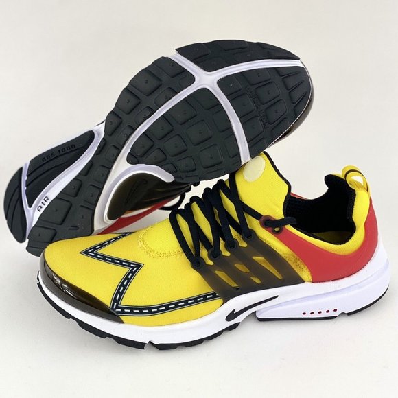 Nike Air Presto Yellow Red Men's Sneakers Shoes Road Race Black CT3550 700 - Picture 3 of 12